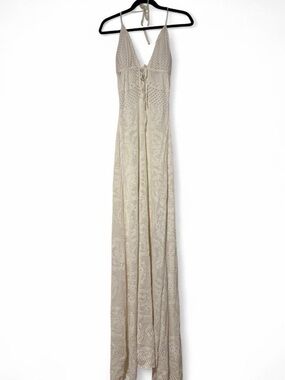 Vintage Guess cream knit maxi dress